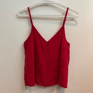 Madewell thin strapped blouse. Red, size 4.